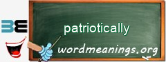 WordMeaning blackboard for patriotically